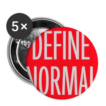 Define Normal Lustig Sarkastisch Definition Grafik - Buttons groß 56 mm (5er Pack) - Weiß - Vorne