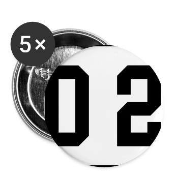 2026 - Lot de 5 grands badges (56 mm) - blanc - Devant