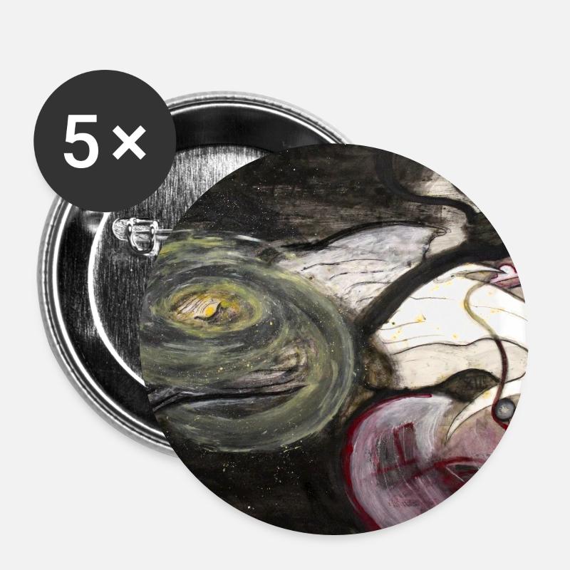 Evolutionary Clock - Buttons large 2.2''/56 mm (5-pack) - white