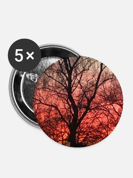 Abendrot - Buttons groß 56 mm (5er Pack) - Weiß