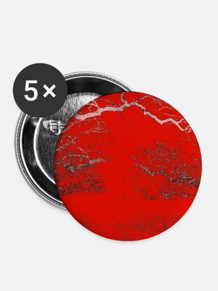 Roter Waldrand Kontrast - Buttons groß 56 mm (5er Pack) - Weiß