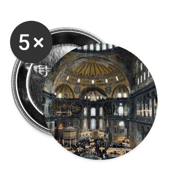 Byzantine Mosaic of the Hagia - Buttons large 2.2''/56 mm (5-pack) - white - Front