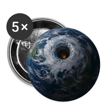 Portail du Vortex Terrestre - Lot de 5 grands badges (56 mm) - blanc - Devant
