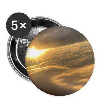 Sunlight over a sea of clouds - Buttons large 2.2''/56 mm (5-pack) - white - Front