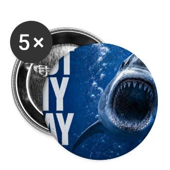 Hai Not My Day - Buttons large 2.2''/56 mm (5-pack) - white - Front