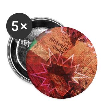 Safe Crash - Buttons groß 56 mm (5er Pack) - Weiß - Vorne