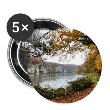 Donaudurchbruch - Buttons groß 56 mm (5er Pack) - Weiß - Vorne