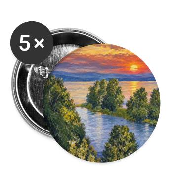 Sonnenuntergang - Buttons groß 56 mm (5er Pack) - Weiß - Vorne