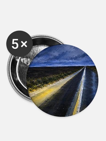 Endloser Weg - Buttons groß 56 mm (5er Pack) - Weiß