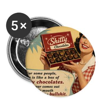 Die süße Ironie des Lebens - Buttons groß 56 mm (5er Pack) - Weiß - Vorne