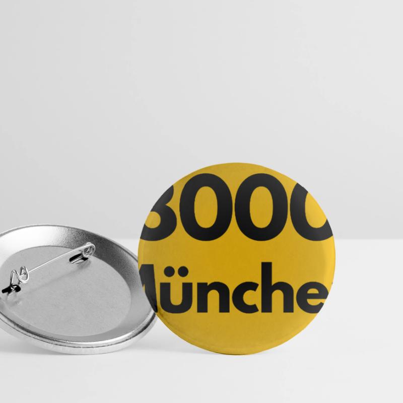OLD POSTCODE POSTCODE RETRO 8000 MUNICH BAVARIA Buttons large 2.2''/56 mm (5-pack)