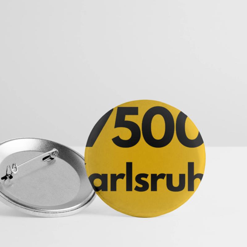 OLD POSTCODE ZIP CODE 7500 KARLSRUHE FÄCHERSTADT Buttons large 2.2''/56 mm (5-pack)