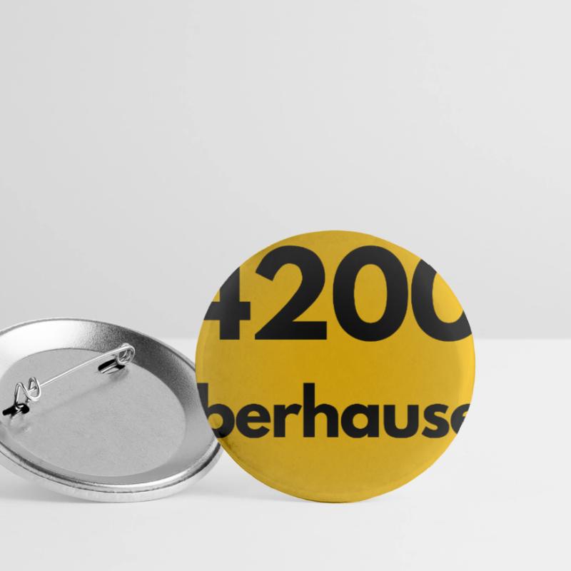OLD POSTCODE POSTCODE RETRO 4200 OBERHAUSEN RUHR Buttons large 2.2''/56 mm (5-pack)