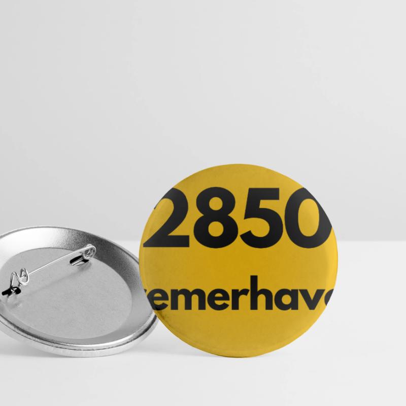 OLD POSTCODE POSTCODE RETRO 2850 BREMERHAVEN HAFEN Buttons large 2.2''/56 mm (5-pack)