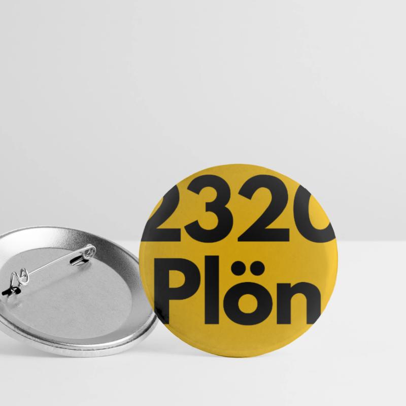 OLD POSTCODE POSTCODE RETRO 2320 PLÖN SEENPARADIES Buttons large 2.2''/56 mm (5-pack)