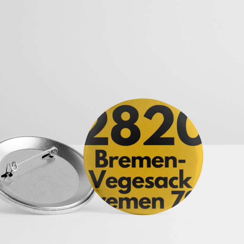 OLD POSTCODE ZIP CODE RETRO 2820 BREMEN VEGESACK! Buttons large 2.2''/56 mm (5-pack)