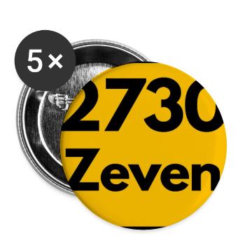 ANCIEN CODE POSTAL RÉTRO 2730 ZEVEN – GEESTHELD - Lot de 5 grands badges (56 mm) - blanc - Devant