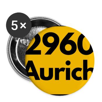 ANCIEN CODE POSTAL 2960 AURICH OSTFRIESLAND - Lot de 5 grands badges (56 mm) - blanc - Devant