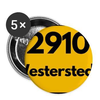 ANCIEN CODE POSTAL RETRO 2910 WESTERSTEDE - Lot de 5 grands badges (56 mm) - blanc - Devant