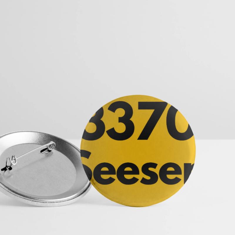 OLD POSTCODE POSTCODE RETRO 3370 SEESEN HARZ Buttons large 2.2''/56 mm (5-pack)