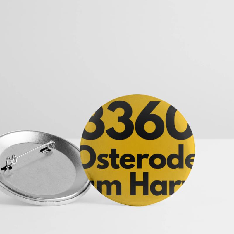 OLD POSTCODE POSTCODE RETRO 3360 OSTERODE HARZ Buttons large 2.2''/56 mm (5-pack)