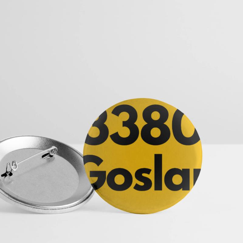 OLD POSTCODE ZIP CODE RETRO 3380 GOSLAR KAISERPFAL Buttons large 2.2''/56 mm (5-pack)