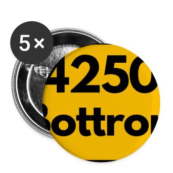 ALTE POSTLEITZAHL PLZ RETRO 4250 BOTTROP – NRW - Buttons groß 56 mm (5er Pack) - Weiß - Vorne