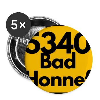 ALTE POSTLEITZAHL PLZ RETRO 5340 Bad Honnef - Buttons groß 56 mm (5er Pack) - Weiß - Vorne