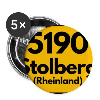 ALTE POSTLEITZAHL PLZ 5190 STOLBERG (RHEINLAND) - Buttons groß 56 mm (5er Pack) - Weiß - Vorne