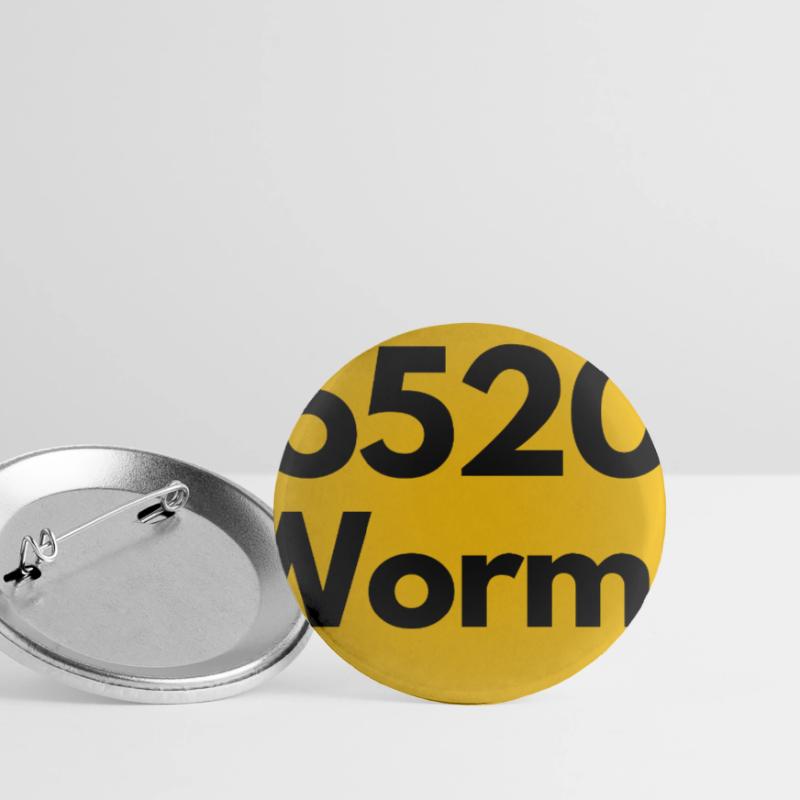 OLD POSTCODE POSTCODE RETRO 6520 WORMS Buttons large 2.2''/56 mm (5-pack)