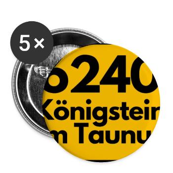 ALTE POSTLEITZAHL PLZ 6240 KÖNIGSTEIN TAUNUS  - Buttons groß 56 mm (5er Pack) - Weiß - Vorne