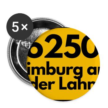 ALTE POSTLEITZAHL PLZ 6250 LIMBURG AN DER LAHN - Buttons groß 56 mm (5er Pack) - Weiß - Vorne