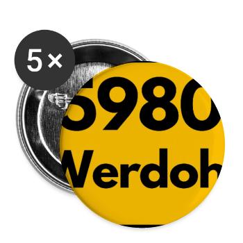 OLD POSTCODE POSTCODE RETRO 5980 WERDOHL HEIMAT - Buttons large 2.2''/56 mm (5-pack) - white - Front