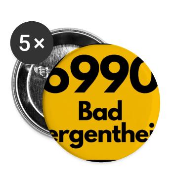 OLD POSTCODE POSTCODE RETRO 6990 BAD MERGENTHEIM - Buttons large 2.2''/56 mm (5-pack) - white - Front