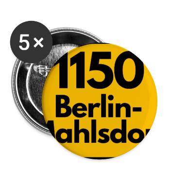 ALTE POSTLEITZAHL PLZ 1150 BERLIN MAHLSDORF HEIMAT - Buttons groß 56 mm (5er Pack) - Weiß - Vorne