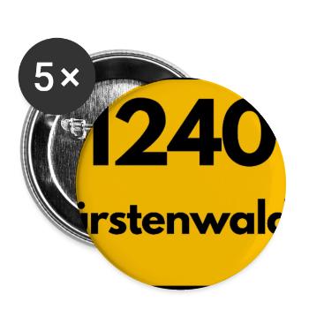 ALTE POSTLEITZAHL PLZ RETRO 1240 FÜRSTENWALDE - Buttons groß 56 mm (5er Pack) - Weiß - Vorne