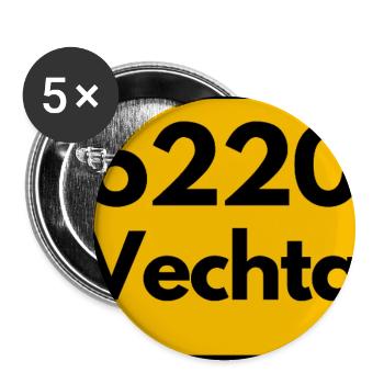 Alte Postleitzahl 6220 Vechta | DDR - Buttons groß 56 mm (5er Pack) - Weiß - Vorne