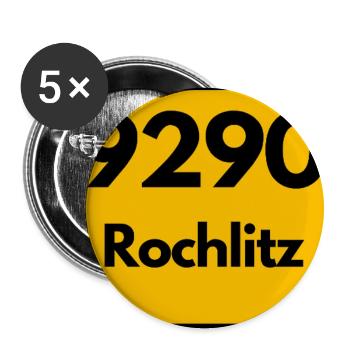 9290 ALTE POSTLEITZAHL PLZ 09306 ROCHLITZ SACHSEN - Buttons groß 56 mm (5er Pack) - Weiß - Vorne
