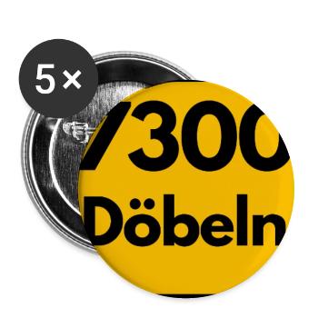 ALTE POSTLEITZAHL 7300 PLZ 04720 DÖBELN SACHSEN - Buttons groß 56 mm (5er Pack) - Weiß - Vorne