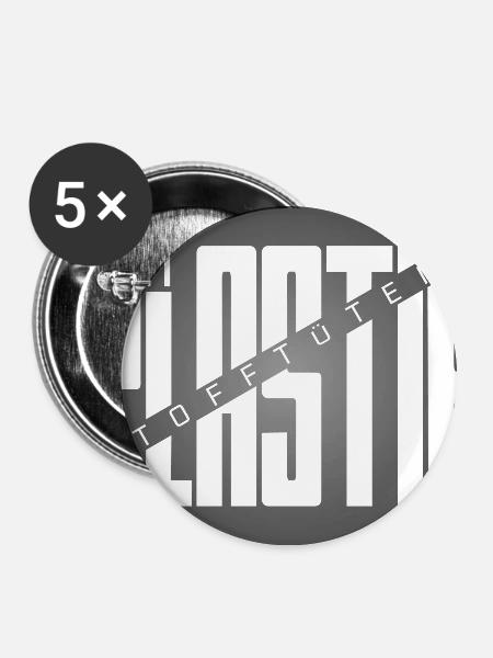Umweltbewusst - Buttons groß 56 mm (5er Pack) - Weiß
