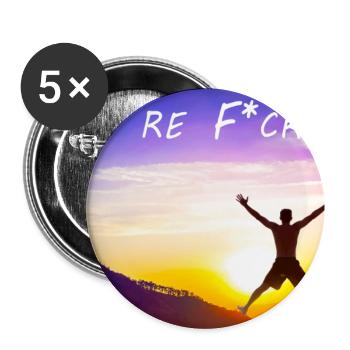 Sozialer Sarkasmus des „Erfolgreichen Erfolgs“ - Buttons groß 56 mm (5er Pack) - Weiß - Vorne