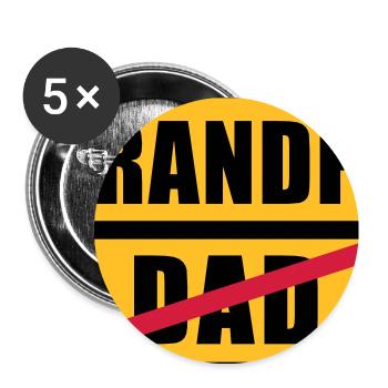 Dad - Grandpa - Buttons large 2.2''/56 mm (5-pack) - white - Front