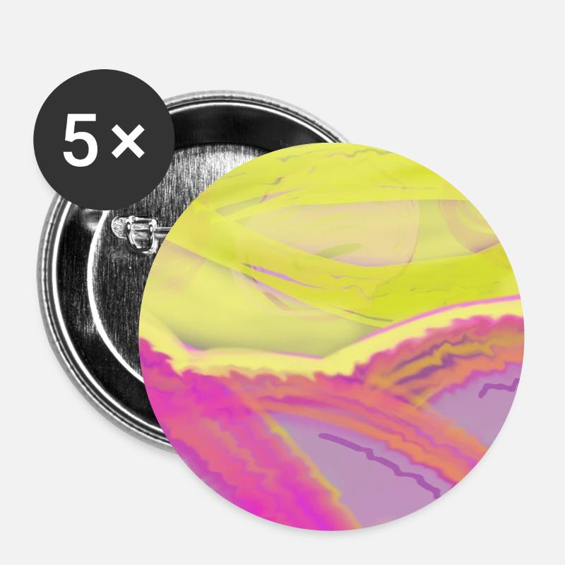 Three Suns - Buttons large 2.2''/56 mm (5-pack) - white
