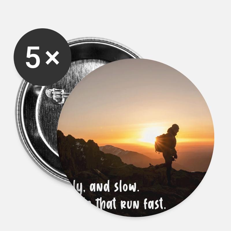 Wisely and slow: They stumble that run fast - Buttons large 2.2''/56 mm (5-pack) - white