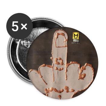 (m)eine Krone - Buttons groß 56 mm (5er Pack) - Weiß - Vorne