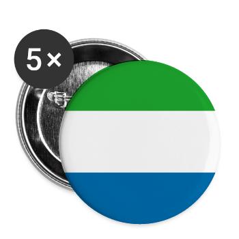 Sierra Leone-Flagge - Buttons groß 56 mm (5er Pack) - Weiß - Vorne