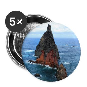 Affiche Madère Portugal - Lot de 5 grands badges (56 mm) - blanc - Devant
