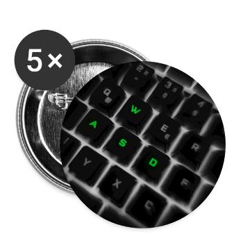 WASD Neon Keyboard Art Print - Buttons groß 56 mm (5er Pack) - Weiß - Vorne
