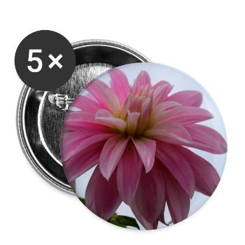 Dahlia Pink Pink Blossom ,Flower - Buttons large 2.2''/56 mm (5-pack) - white - Front