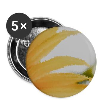 Sunflower Watercolors - Buttons large 2.2''/56 mm (5-pack) - white - Front